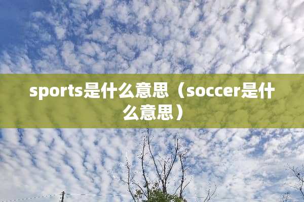 sports是什么意思（soccer是什么意思）