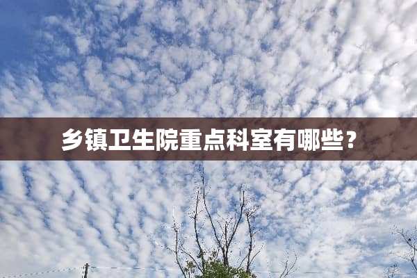 乡镇卫生院重点科室有哪些？