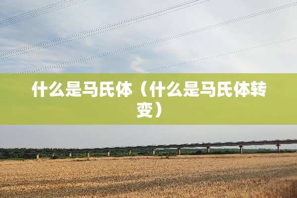 什么是马氏体（什么是马氏体转变）