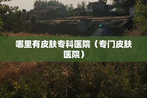 哪里有皮肤专科医院（专门皮肤医院）
