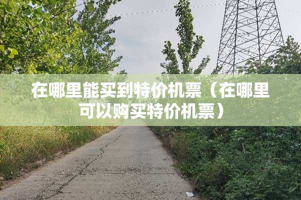 在哪里能买到特价机票（在哪里可以购买特价机票）