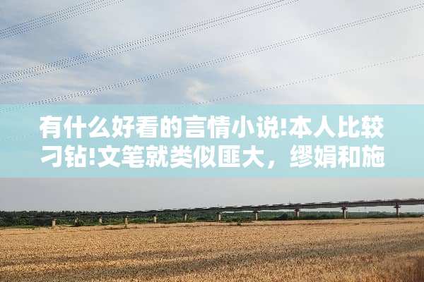 有什么好看的言情小说!本人比较刁钻!文笔就类似匪大，缪娟和施定柔的？