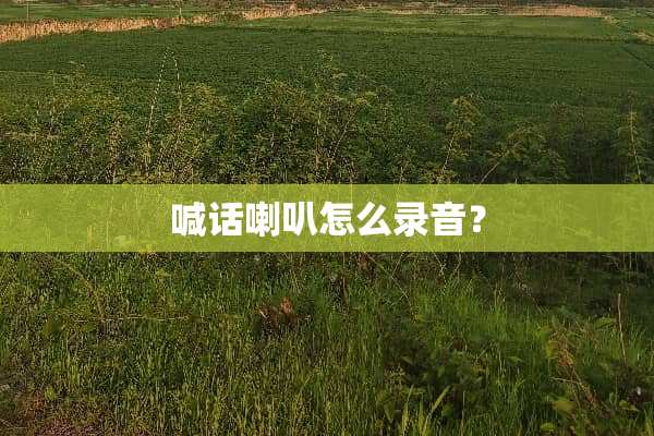 喊话喇叭怎么录音？