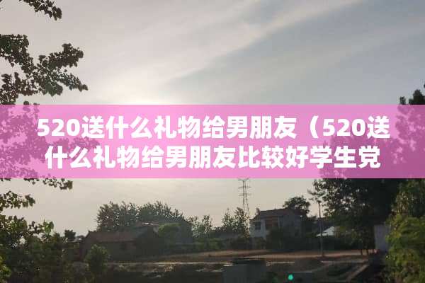 520送什么礼物给男朋友（520送什么礼物给男朋友比较好学生*）