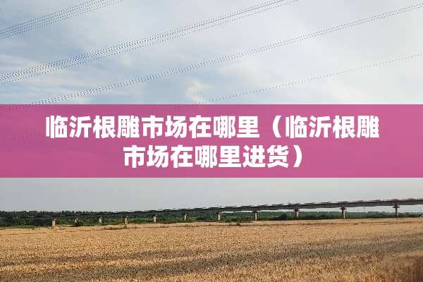 临沂根雕市场在哪里（临沂根雕市场在哪里进货）