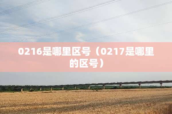 0216是哪里区号（0217是哪里的区号）