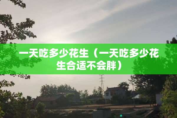 一天吃多少花生（一天吃多少花生合适不会胖）
