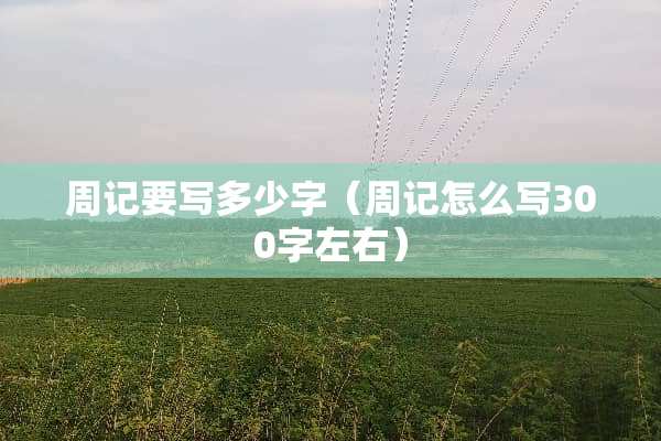 周记要写多少字（周记怎么写300字左右）
