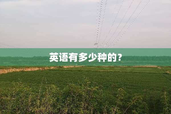 英语有多少种的？