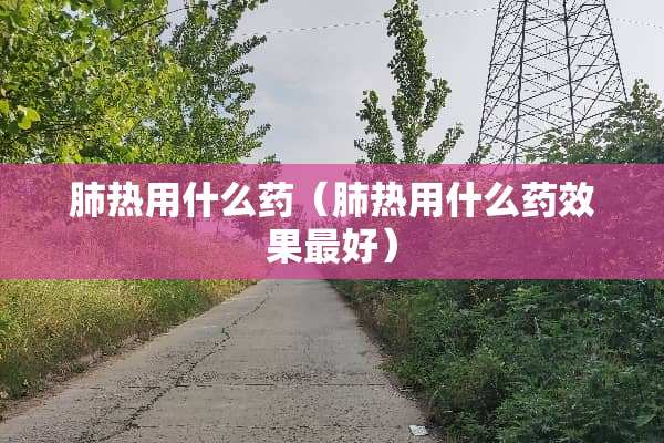 肺热用什么药（肺热用什么药效果最好）