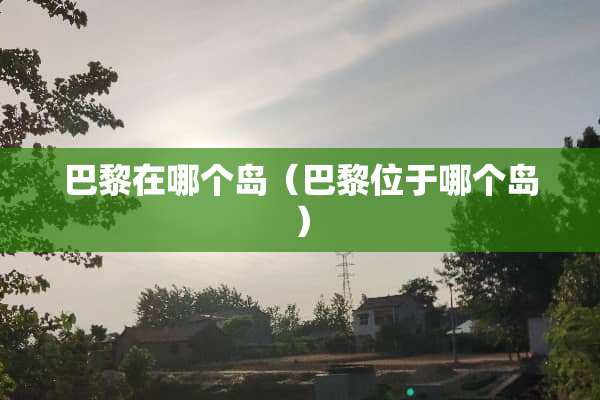 巴黎在哪个岛（巴黎位于哪个岛）