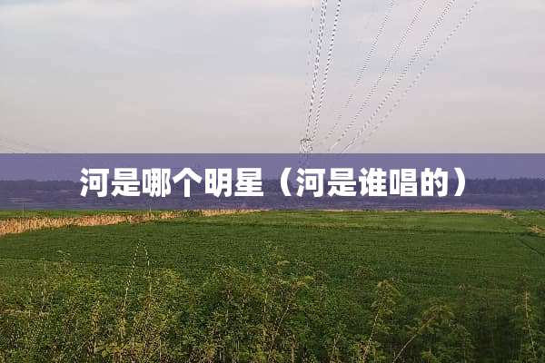 河是哪个明星（河是谁唱的）
