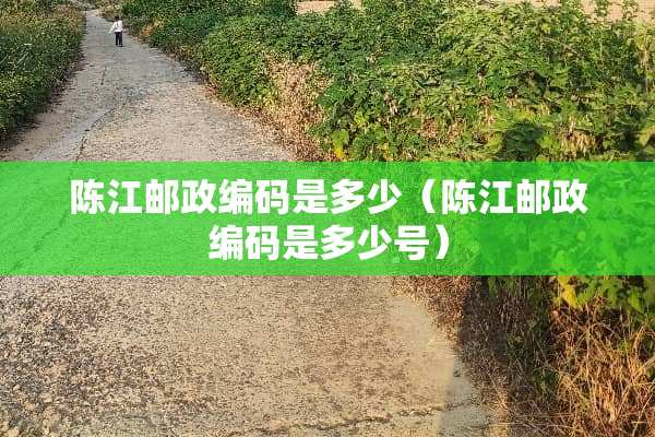陈江邮政编码是多少（陈江邮政编码是多少号）