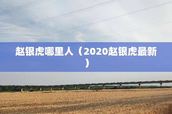 赵银虎哪里人（2020赵银虎最新）