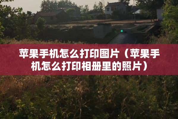 苹果手机怎么打印图片（苹果手机怎么打印相册里的照片）