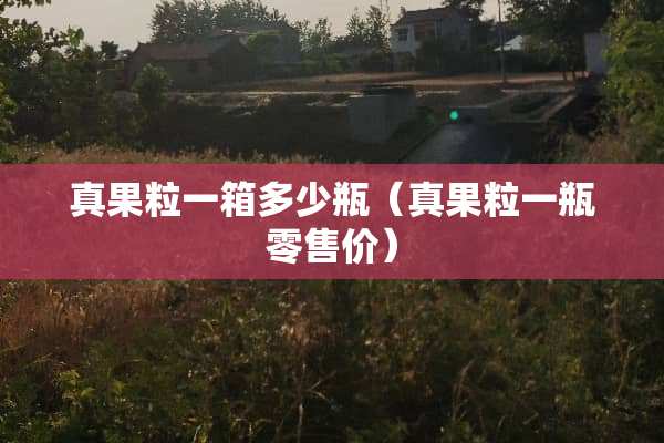 真果粒一箱多少瓶（真果粒一瓶零售价）