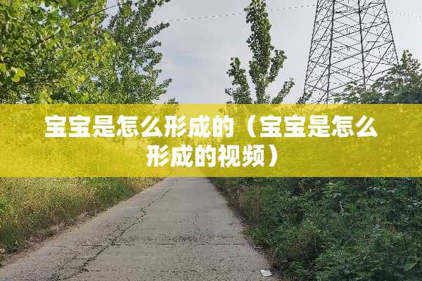 宝宝是怎么形成的（宝宝是怎么形成的视频）