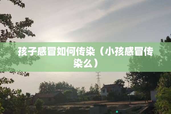 孩子感冒如何传染（小孩感冒传染么）