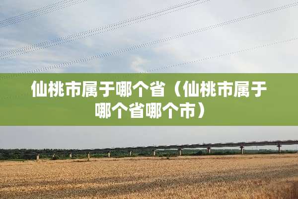 仙桃市属于哪个省（仙桃市属于哪个省哪个市）