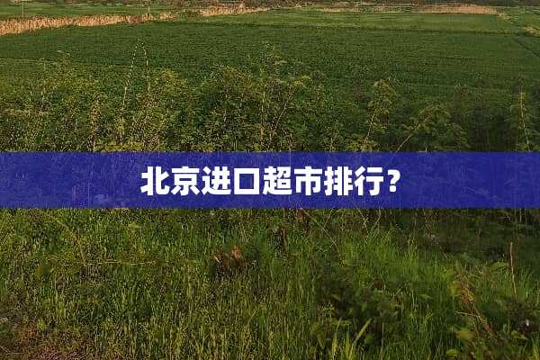 北京进口超市排行？