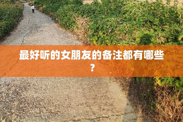 最好听的女朋友的备注都有哪些？