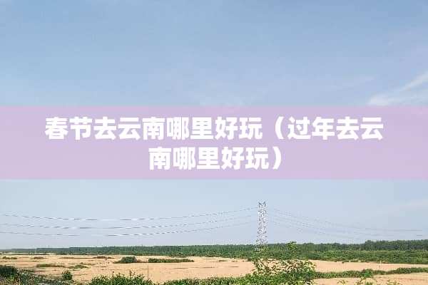 春节去云南哪里好玩（过年去云南哪里好玩）