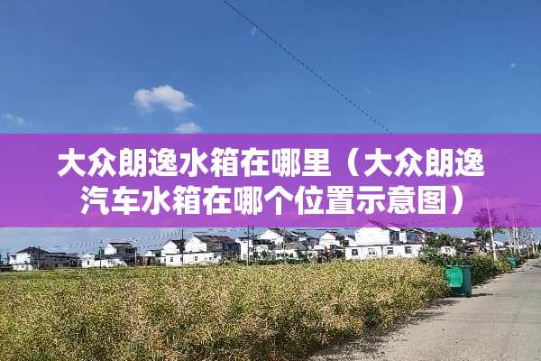 大众朗逸水箱在哪里（大众朗逸汽车水箱在哪个位置示意图）