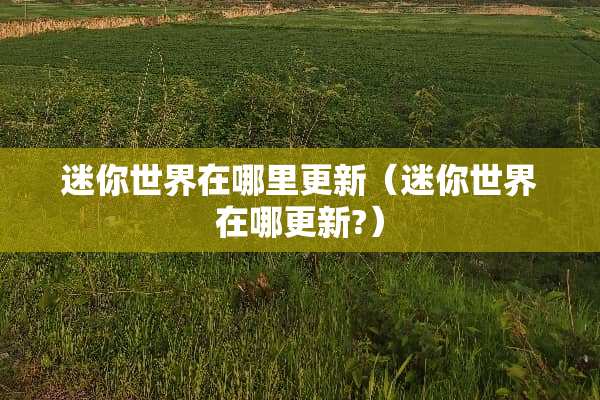 迷你世界在哪里更新（迷你世界在哪更新?）