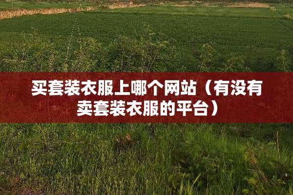 买套装衣服上哪个网站（有没有卖套装衣服的平台）
