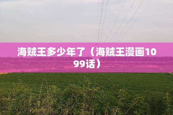 海贼王多少年了（海贼王漫画1099话）