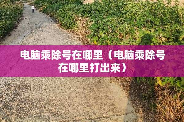 电脑乘除号在哪里（电脑乘除号在哪里打出来）