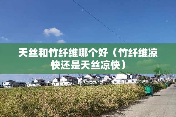 天丝和竹纤维哪个好（竹纤维凉快还是天丝凉快）