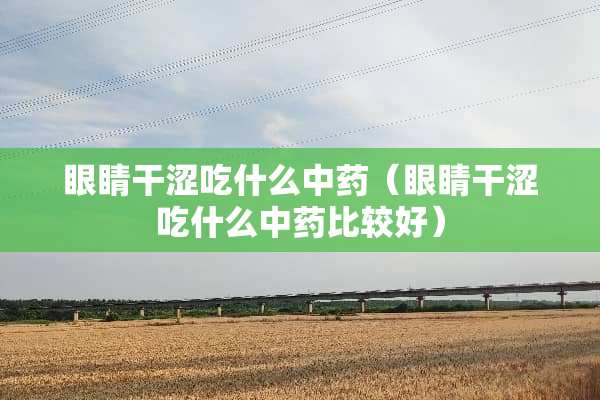 眼睛干涩吃什么中药（眼睛干涩吃什么中药比较好）