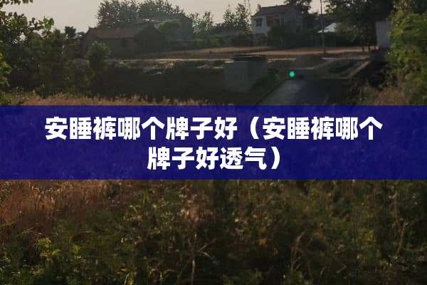 安睡裤哪个牌子好（安睡裤哪个牌子好透气）