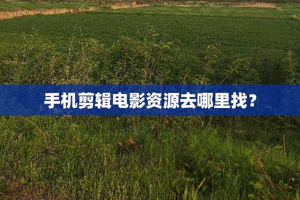 手机剪辑电影资源去***？