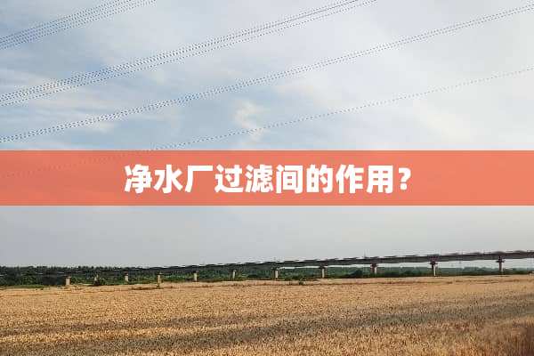 净水厂过滤间的作用？