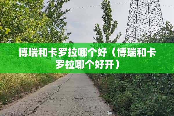 博瑞和卡罗拉哪个好（博瑞和卡罗拉哪个好开）