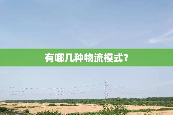 有哪几种物流模式？