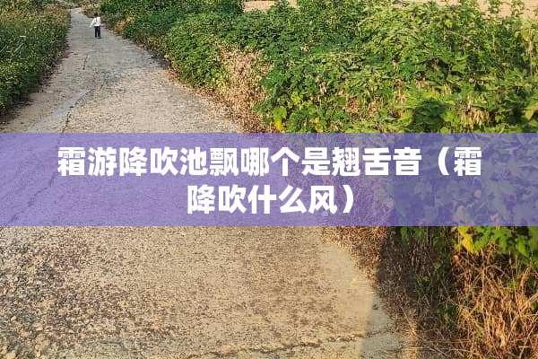 霜游降吹池飘哪个是翘舌音（霜降吹什么风）