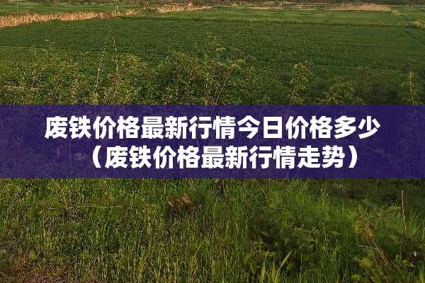 废铁价格最新行情今日价格多少（废铁价格最新行情走势）