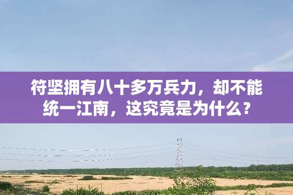 符坚拥有八十多万兵力，却不能统一江南，这究竟是为什么？