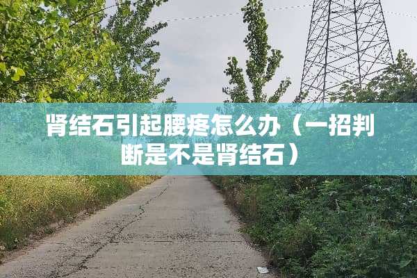 肾结石引起腰疼怎么办（一招判断是不是肾结石）