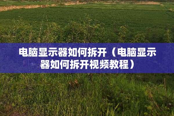 电脑显示器如何拆开（电脑显示器如何拆开视频教程）