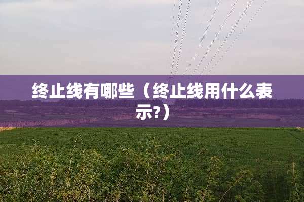 终止线有哪些（终止线用什么表示?）