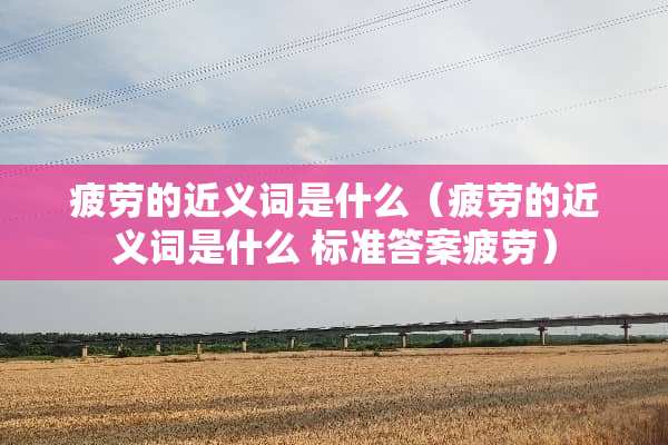 疲劳的近义词是什么（疲劳的近义词是什么 标准答案疲劳）