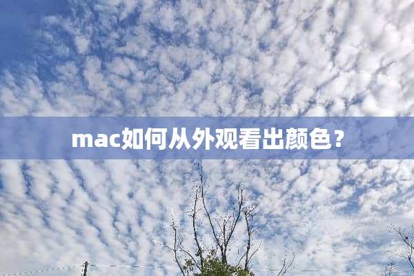 mac如何从外观看出颜色？