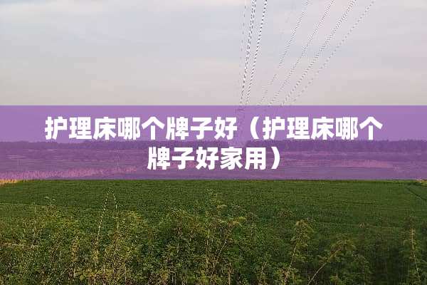 护理床哪个牌子好（护理床哪个牌子好家用）