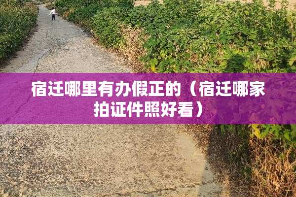 宿迁哪里有办假正的（宿迁哪家拍**照好看）