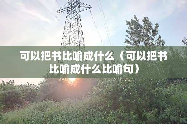 可以把书比喻成什么（可以把书比喻成什么比喻句）