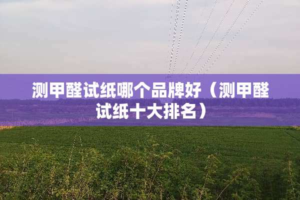 测甲醛试纸哪个品牌好（测甲醛试纸十大排名）